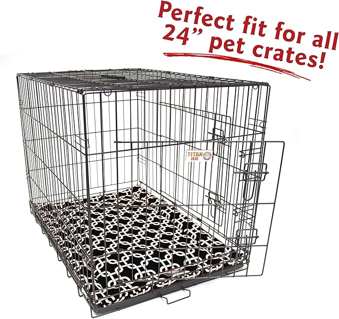 24" Links Black Crate Dog Bed Mat By Majestic Pet Products