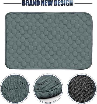 X AUTOHAUX 2 Pcs Dog Seat Cover Reuse 60x45cm Grayblue