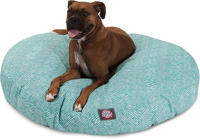 Majestic Pet Teal Native Large Round Indoor Outdoor Pet Dog Bed with Removable Washable Cover Products