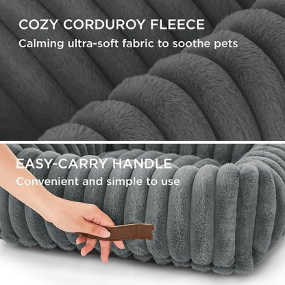 Bedsure Cute Dog Bed for Small Dogs & Cats 20x19x6inches, Warm
