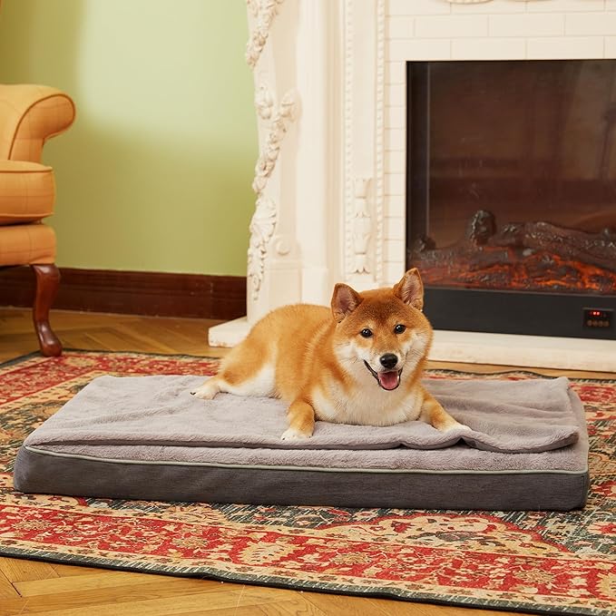 Memory Foam Dog Bed Mat 35’’x 22’’,