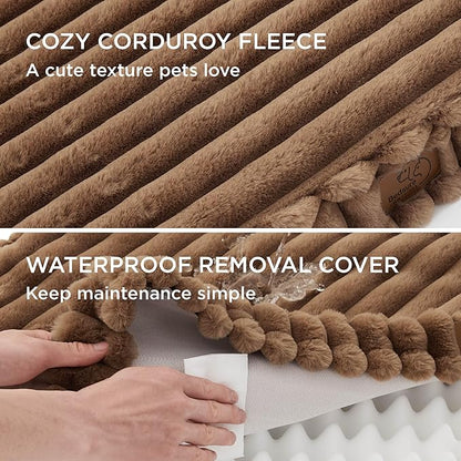 Bedsure Orthopedic Dog Bed for Medium Dogs (30x20, Copper