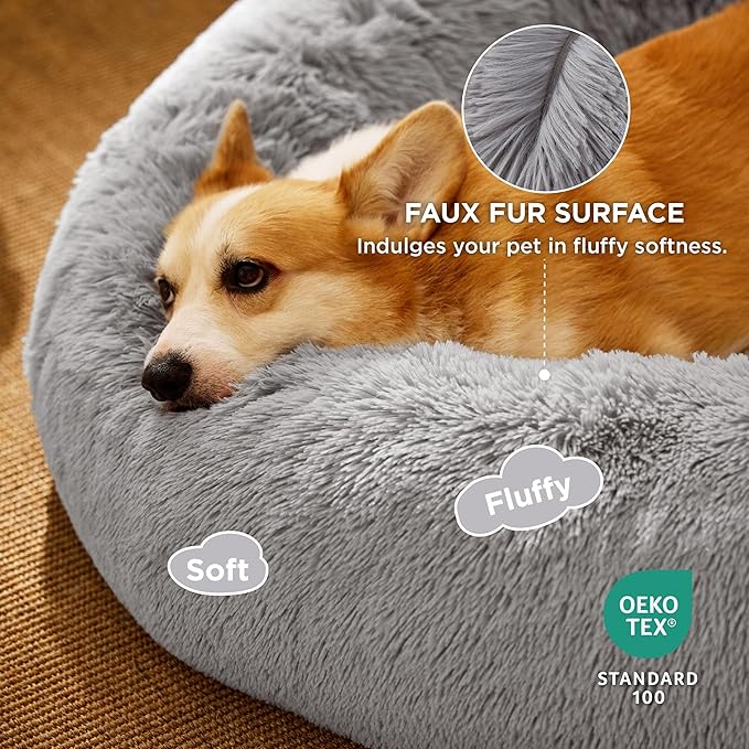 Bedsure Calming Dog Bed for Medium Dogs 30 inches 45 lbs