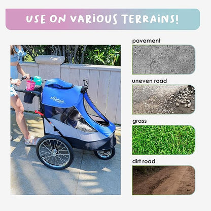 Petique Trailblazer Pet Jogger/Stroller 77LBS -