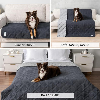 PetAmi Waterproof Couch Cover for Dogs 52x82 Gray