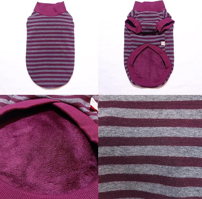 Dachshund Sweater for Dogs Lining Napping Stripe T Shirts (M