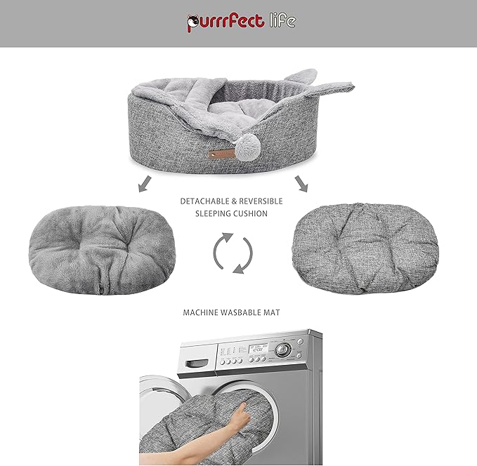 Oval Pet Beds for Cats and Small Dogs