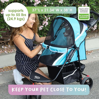 Petique Revolutionary Durable Pet Stroller 55LBS -