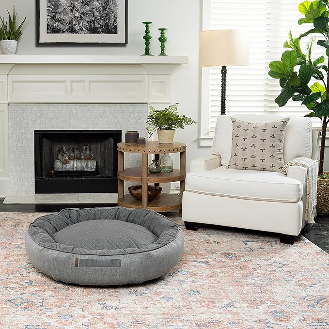 Good Boy Grey XL Round Cloud Dog Bed Cover