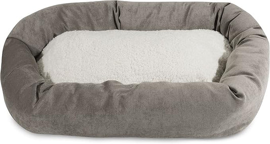 32 inch Vintage Villa Collection Sherpa Bagel Dog Bed