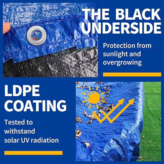 16Ft Pool Cover for （12Ft） Above Ground Pool