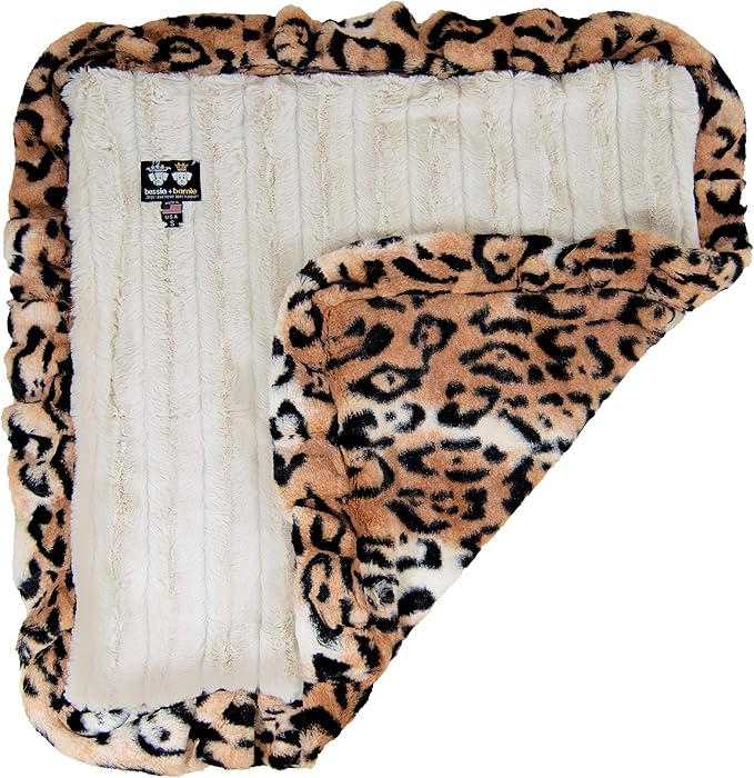 Bessie and Barnie Blanket - Extra Plush Faux Fur Dog Blanket - Reversible Pet Blanket for Dogs and Cats - Super Soft and Machine Washable - Multiple Sizes & Colors Available