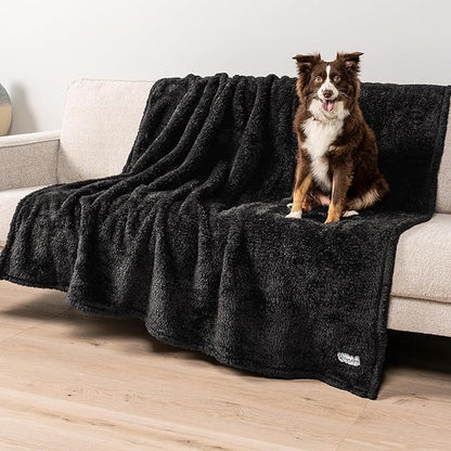 PetAmi Dog Blanket for Large Dogs Black 60x80