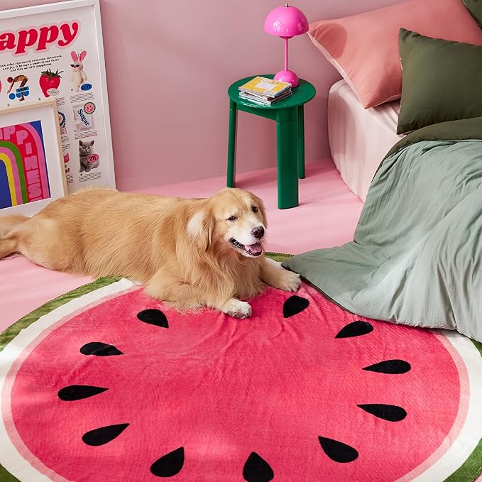 Lesure Dog Blankets for Large Dogs 350GSM Flannel 60"x60", Red