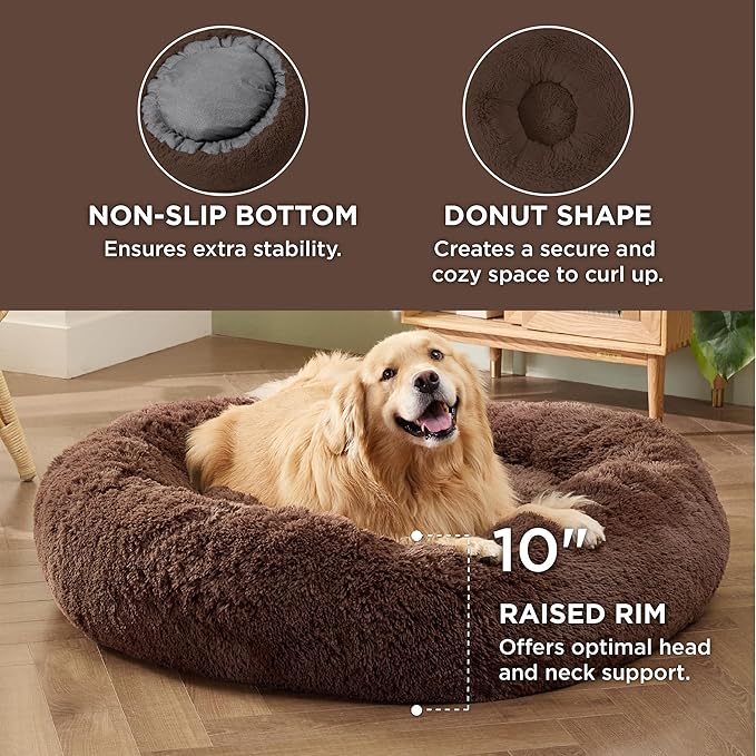 Bedsure Calming Dog Bed for Extra Large Dogs 125 lbs 45 inches