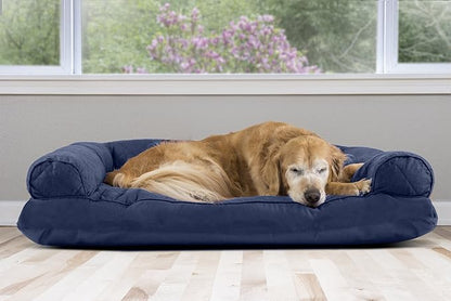 Furhaven Pillow Dog Bed for Large Dogs w/ Removable Bolsters & Washable Cover