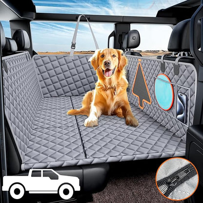 XL Dog Car Back Seat Cover for Trucks 6 Foldable F150 RAM 1500, Silverado,