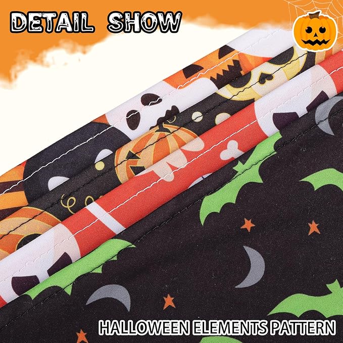 SCENEREAL Halloween Dog Bandana 4 Pack