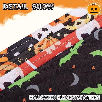 SCENEREAL Halloween Dog Bandana 4 Pack