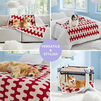 Lesure Waterproof Dog Blanket for Large Dogs 3D Textured