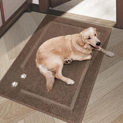 BEQHAUSE Dog Door Mat for Muddy Paws Absorbent Dirt Trapper Entryway Rug Non-Slip Washable Dog Welcome Mat Soft Mud Mat for Dogs Entry Indoor Door Mat for Inside Floor 32"x48"