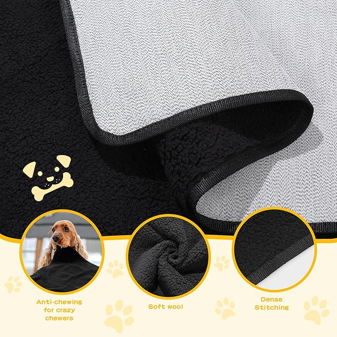 BALAPET Chewproof Dog Blanket for Medium & Large Dogs Chewers(40 * 50IN)
