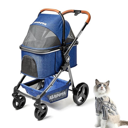 Pet Stroller for Dog and Cat 4 Wheeler 45lbs Capacity