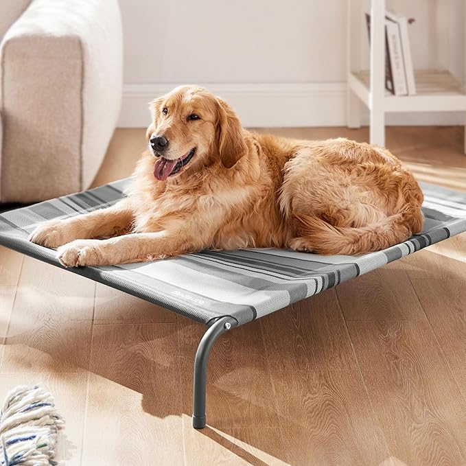 Bedsure Large Elevated Cooling Outdoor Dog Bed 49 inches