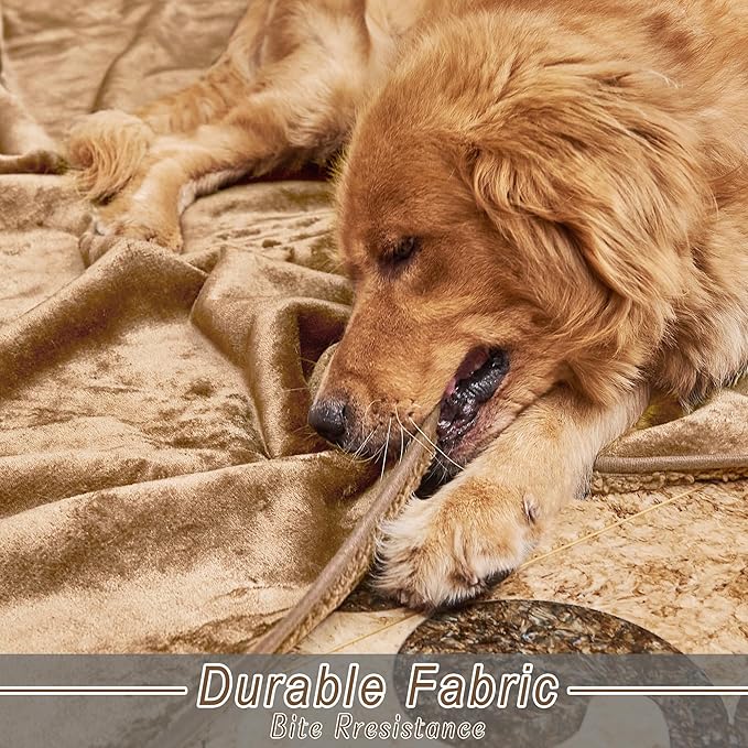 NICETOWN Dog Blankets for Small Medium Dogs Waterproof Cat Blanket Washable 30"X40", Taupe