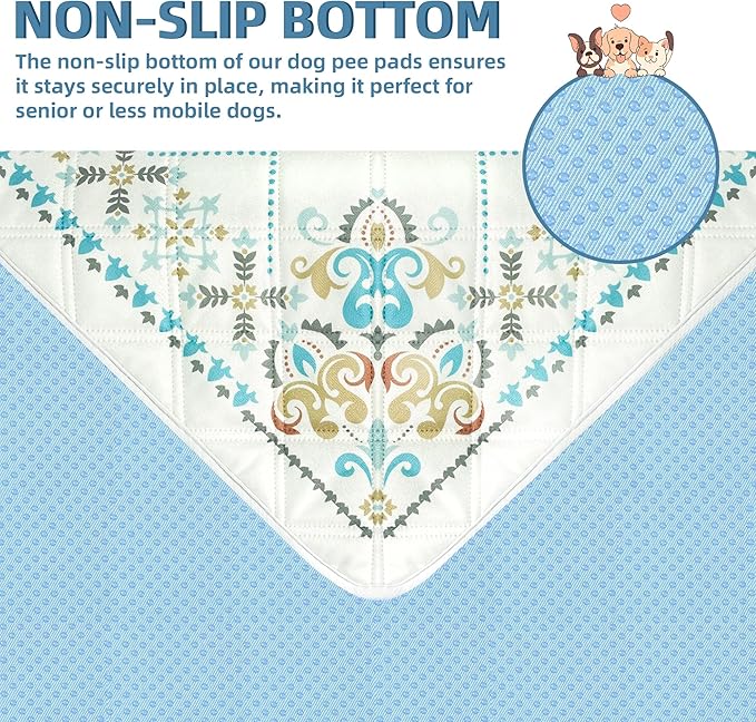 Washable Pee Pads for Dogs- 2 Packs Super 100% Waterproof 48''x48''