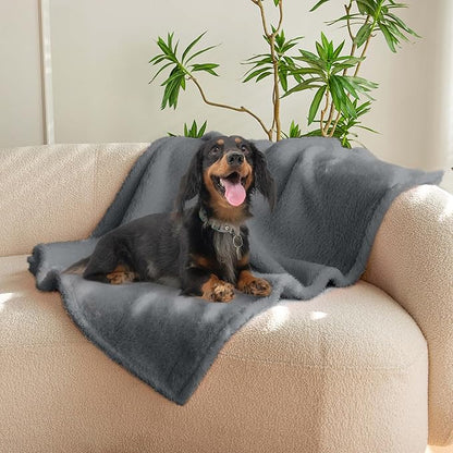 PETHUR Super Soft Dog Blankets for Medium Dogs 29"x40", Dark