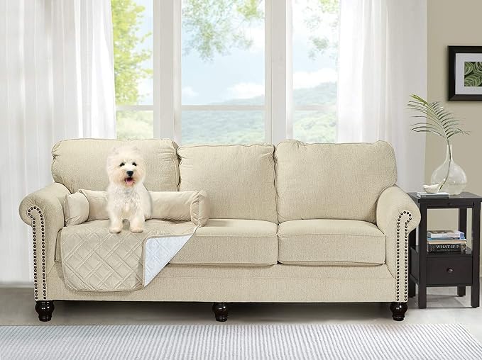 Brilliant Sunshine Premium Beige Silky Velvet Pet Sofa Bed