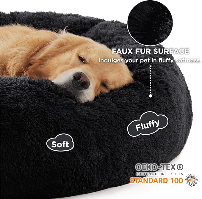 Bedsure Calming Dog Bed for Extra Large Dogs 45 inches 125 lbs