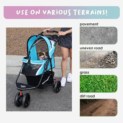 Petique Revolutionary Durable Pet Stroller 55LBS -