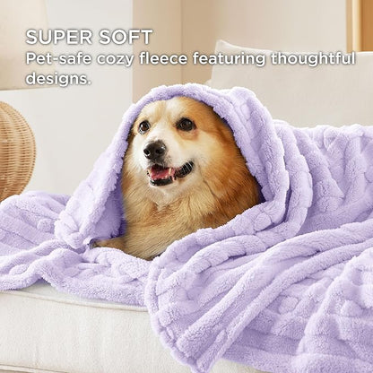 Bedsure Dog Blanket for Medium Dogs Washable 300GSM Coral