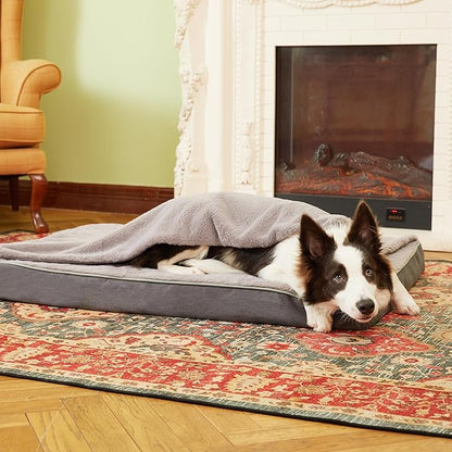 Extra Large Dog Beds with Blanket (41’’x 29’’)