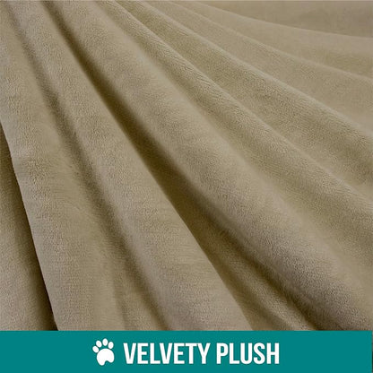 PetAmi WATERPROOF Dog Blanket for Bed 90x90 Taupe