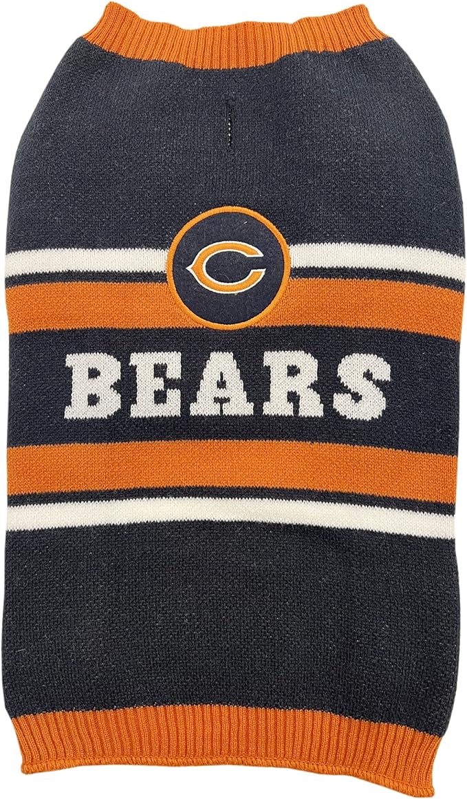 Pets First NFL Chicago Bears Dog Sweater (CHI-4179-LG)