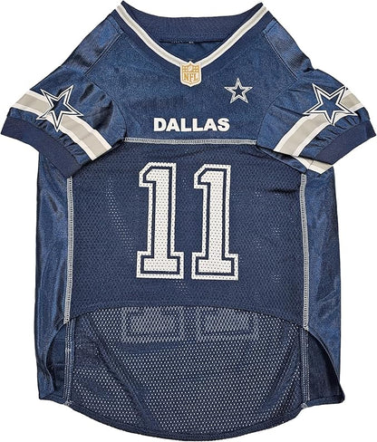 NFLPA Micah Parsons PET Jersey, NFL Dog Shirt, Size X-Small, Dallas Cowboys Mesh Jersey for Dogs