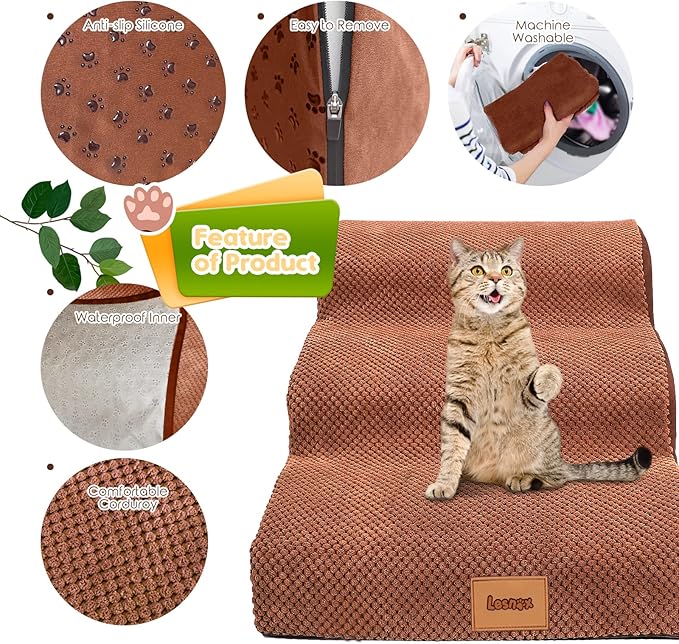 Foam Dog Stairs/Steps 3 Tiers 15.7" H