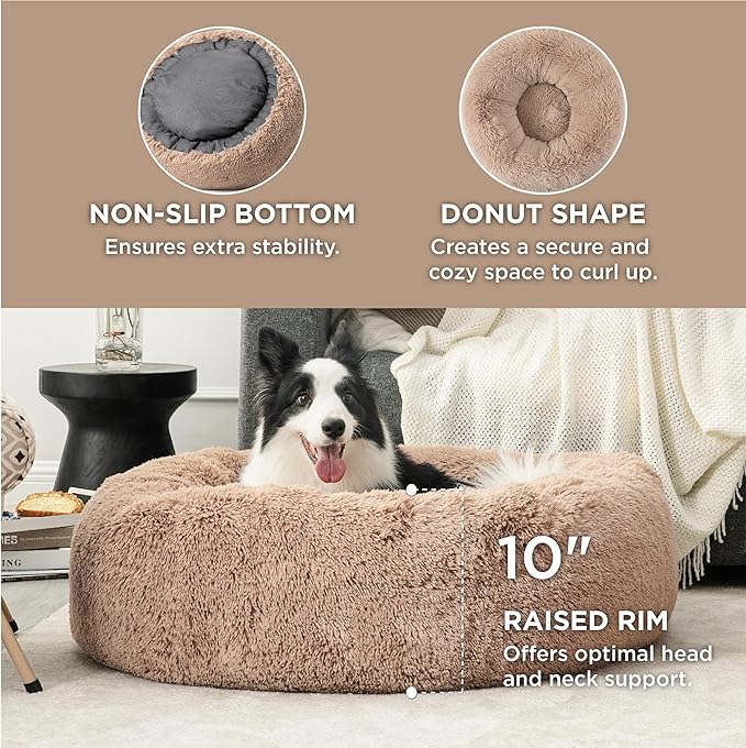 Bedsure Calming Dog Bed for Large Dogs 36 inches 100 lbs