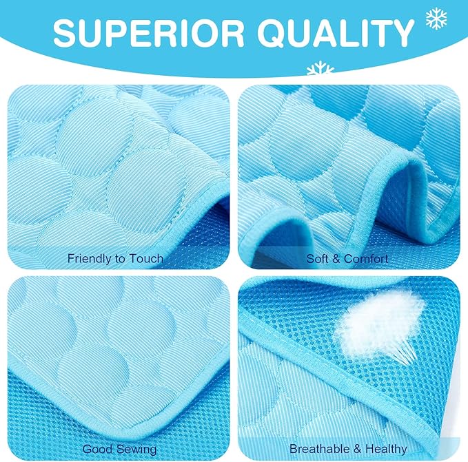 Pet Cooling Bed Mats Dog Cooling Mat Washable Comfort Breathable for Dogs and Cats Indoor Outdoor 27.55 * 39.37Inch)