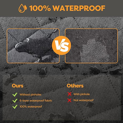 nzonpet Dog Back Seat Covers for Trucks 100% Waterproof F150 (Gray)