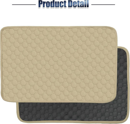 X AUTOHAUX 2 Pcs Dog Seat Cover Reuse 70x50cm Khaki