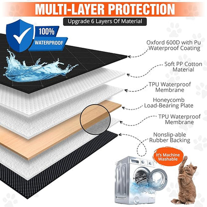 Pet Backseat Extender for Dogs 600D Fabric 500lbs, Waterproof,