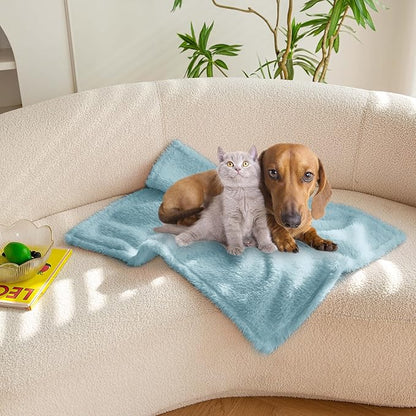 PETHUR Super Soft Dog Blankets for Small Dogs 20"x30", Blue
