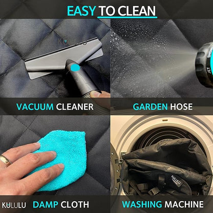 KULULU Dog Car Seat Cover for Back Seat 100% Waterproof (60" W 64" L))