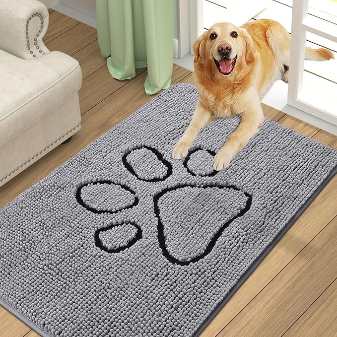 smiry Dog Door Mat for Muddy Paws (36x24 Inches,