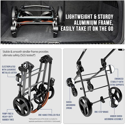 Pet Stroller for Dog and Cat 4 Wheeler 45lbs Capacity