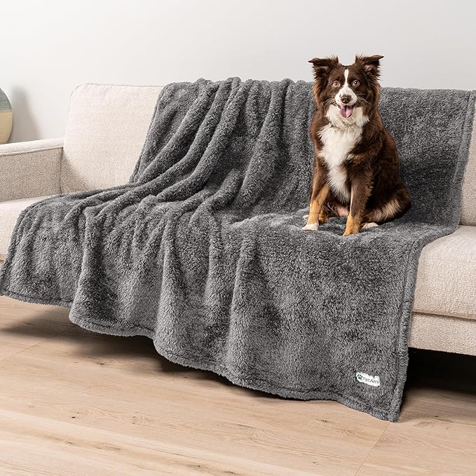 PetAmi Dog Blanket for Large Dogs Grey 60x80